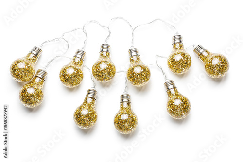 Garland with golden light b...