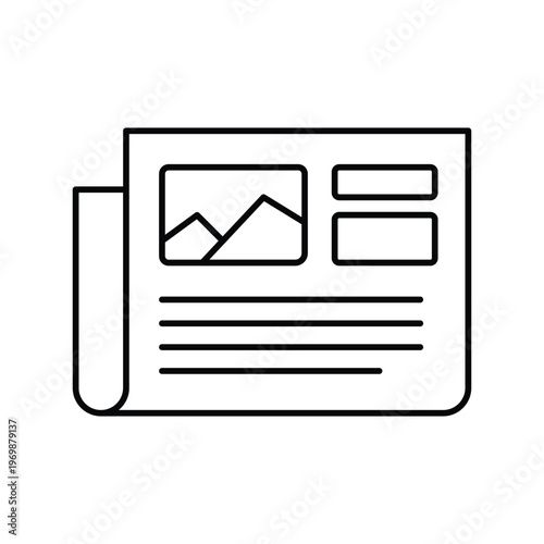 News Portal Vector icon which can easily modify or edit