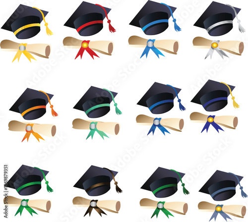 toga hat Vector Illustration for card, banner, invitation, template, advertising and packaging