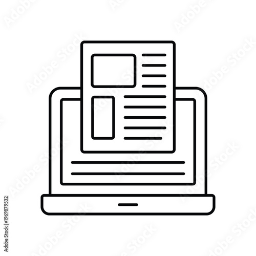 Desktop CMS Vector icon which can easily modify or edit