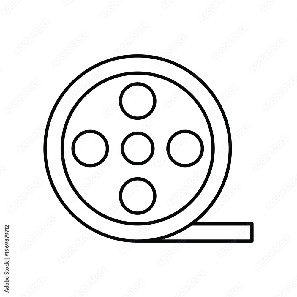 Fototapeta premium Film Reel Vector icon which can easily modify or edit