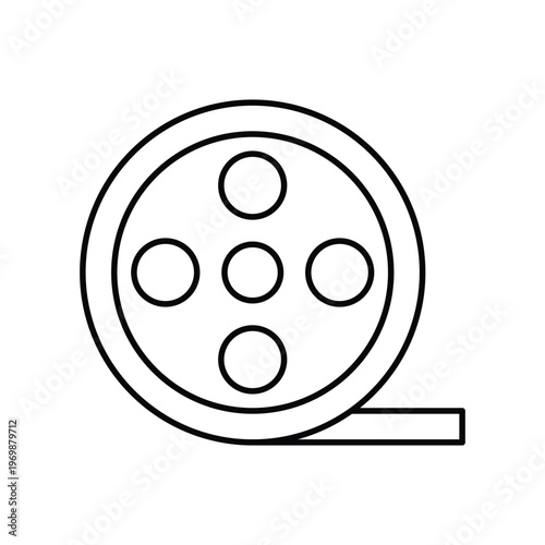 Film Reel Vector icon which can easily modify or edit
