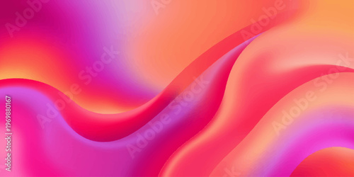 Abstract colorful pink background with soft flowing waves of silk and satin texture featuring a smooth purple and blue light motion design illustration