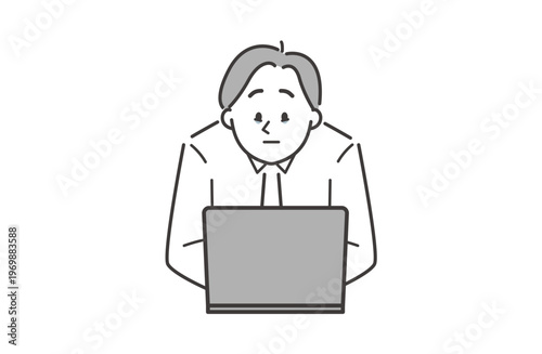 残業するサラリーマン