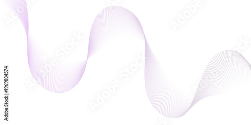 Vector abstract gradient wave Futuristic white and purple energy science background. geometric flowing web smoke sound music digital blend curve line texture backgound.