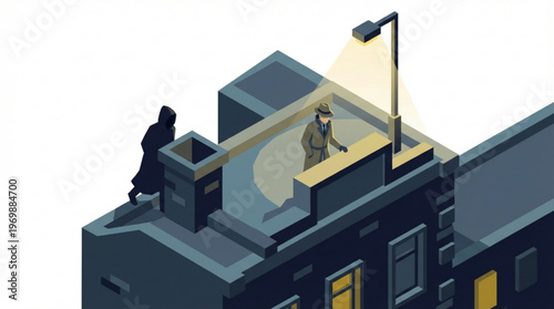 Man sitting on a rooftop edge.