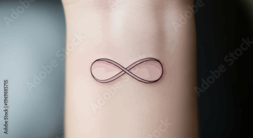 Minimalist Infinity Symbol Tattoo on Wrist