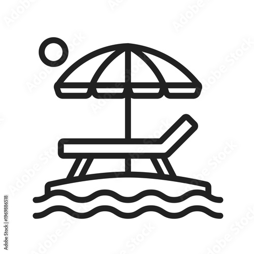 Luxury Beach Club Icon