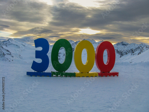 Altitude of 3000 meters above sea level in the schist compressor of the Presena Glacier