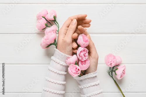 Female hands with artificia...