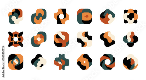 Abstract Geometric Shapes Set, Modern Design