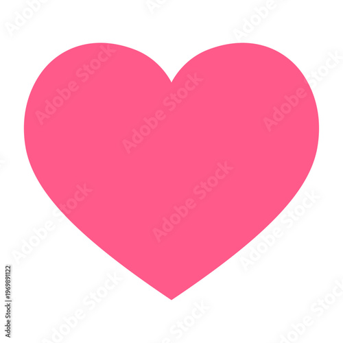 左右対称のピンクハートアイコン ベクター素材