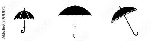 Elegant Escape: An Open Umbrella in the Rain