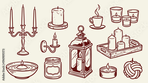 Candles Collection Candelabra Lantern Tealight Jar Sconces