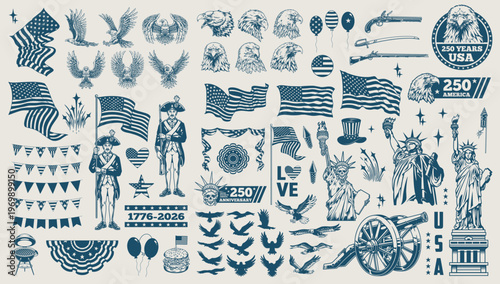 Bild auf Leinwand Celebrating 250 years of USA