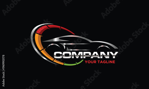 speed race car auto logo design
