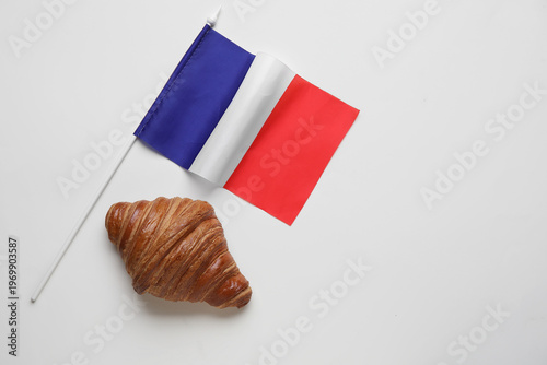 French flag with croissant ...
