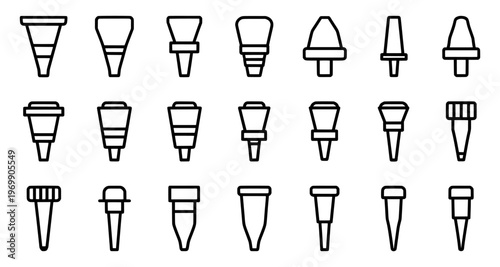 Collection of various bottle caps and closures