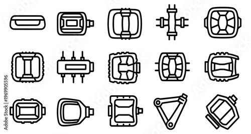 A collection of various electrical connectors