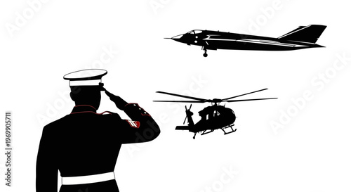 Marine Salutes Jet and Helicopter: Military Air Power and Service