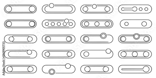 Collection of various paperclip designs with holes