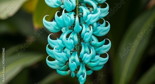 Exotic Turquoise Jade Vine Bloom