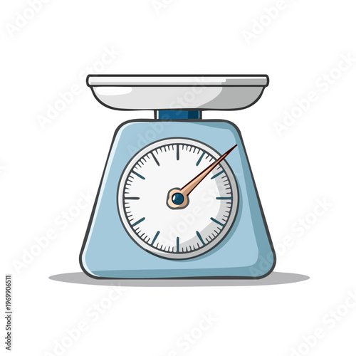 Retro kitchen scale for measuring ingredients and food items for cooking and baking