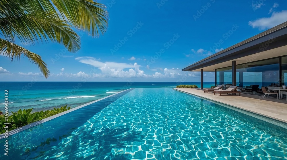 Fototapeta premium swimming pool in tropical resort