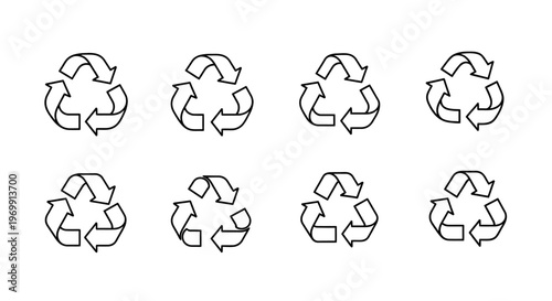 Recycling Symbols Pattern for Environmental Protection and Sustainability Concept
