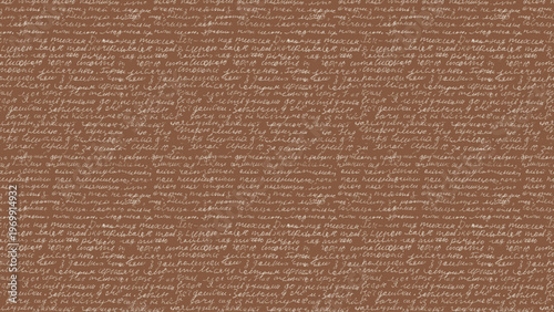 Beige Retro Handwritten Text Seamless Pattern, Ink Script Notes Texture, Written Page Illegible Calligraphy, Vector Wallpaper Illustration Abstract Background