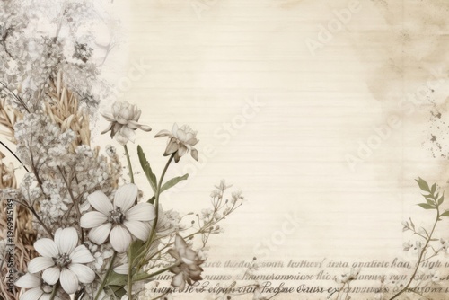 Wildflower border backgrounds pattern nature.