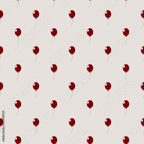 Seamless pattern of simple flat balloon illustration