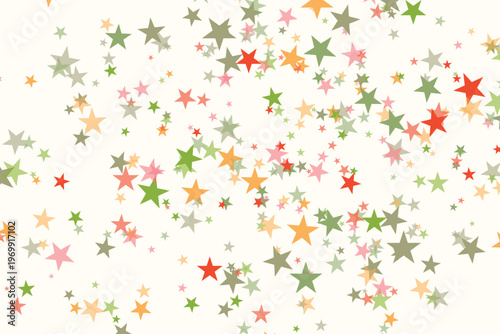 Bright Color stars confetti background. Splash effect banner. Vector abstract illustration with blurred drops of rain for wallpaper, wrapping paper, backdrop, poster, decorative designs.