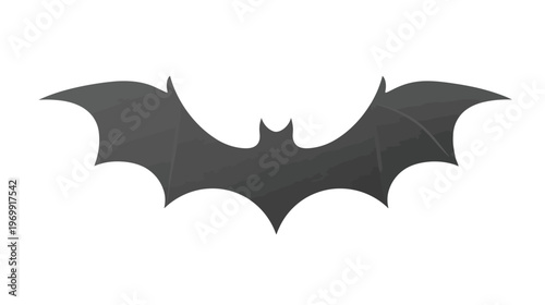 A grayscale, symmetrical illustration depicting a flying mammal with prominent wings, isolated on white