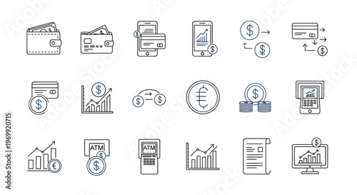 Comprehensive Set of Modern Smart Home and Internet of Things (IoT) Line Icons for Home Automation, Security, and Connected Lifestyle Devices
