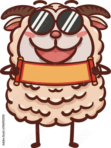 Hand-drawn Cute Cartoon Sheep Illustration Series
