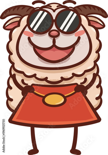 Hand-drawn Cute Cartoon Sheep Illustration Series
