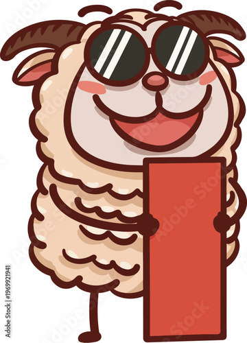 Hand-drawn Cute Cartoon Sheep Illustration Series
