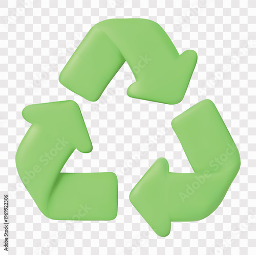 Ecology and Environmental Sustainability Vector Icon Set | 3D icon set | the recycle symbol
