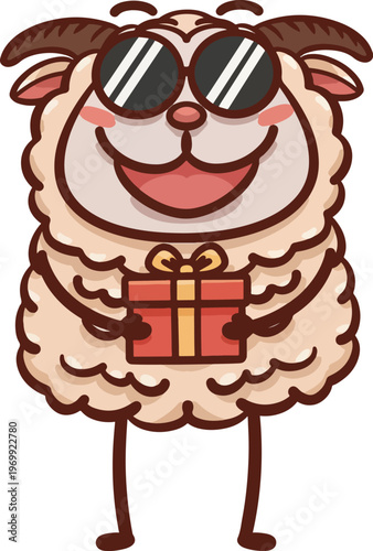 Hand-drawn Cute Cartoon Sheep Illustration Series
