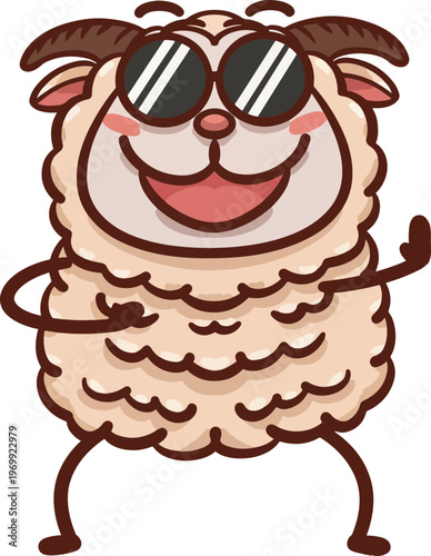 Hand-drawn Cute Cartoon Sheep Illustration Series
