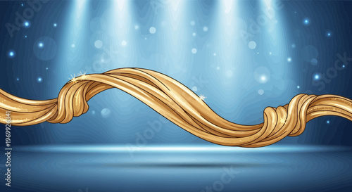 Golden Ribbon Stage Spotlight Award Celebration Luxury Event Background