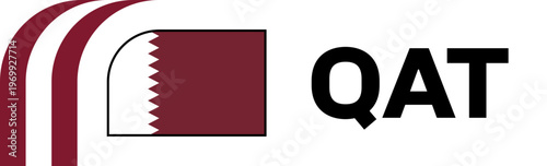 Qatar Football Flag Badge