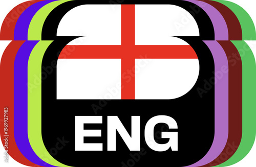 england Flag Plaque Layered