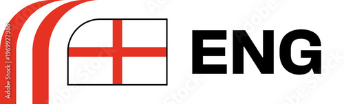 england Football Flag Badge