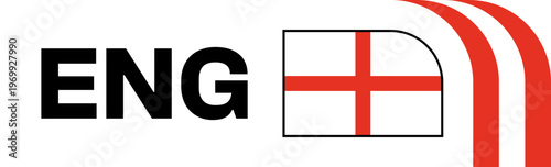 england Football Flag Badge
