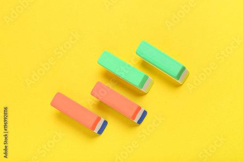 Different rubber erasers on...