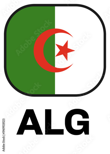 algeria Tournament Flag Badge