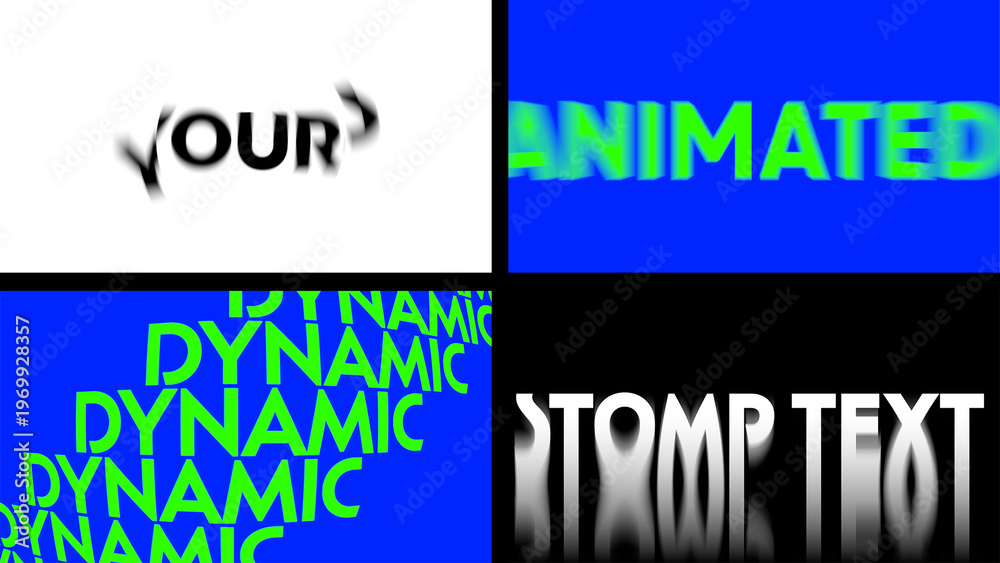 Stomp Animation Id Animated Dynamic Stomp Text Stock Template | Adobe Stock