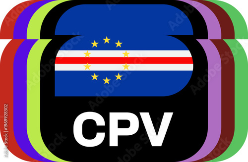 cabo verde Flag Plaque Layered